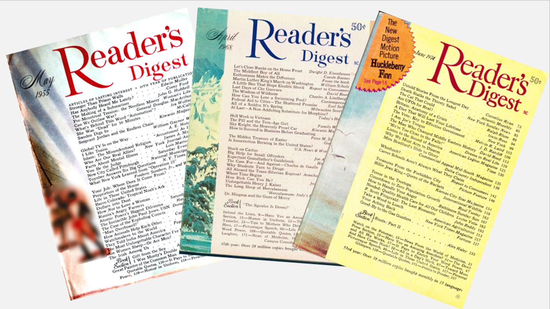 Shout-out to Reader’s Digest