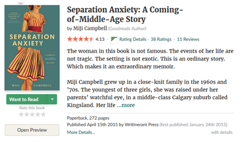 Separation Anxiety - Good Reads